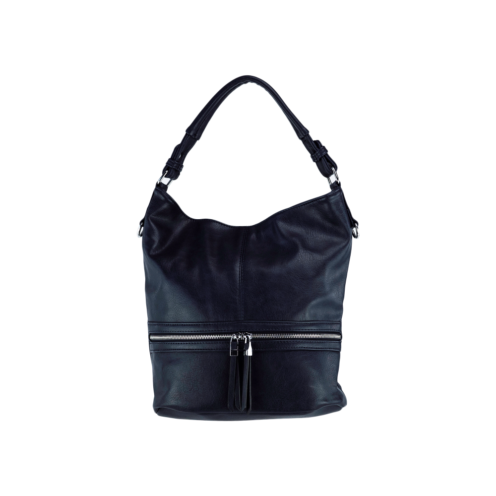 Lara Bags HARPER dámska koženková kabelka Modrá