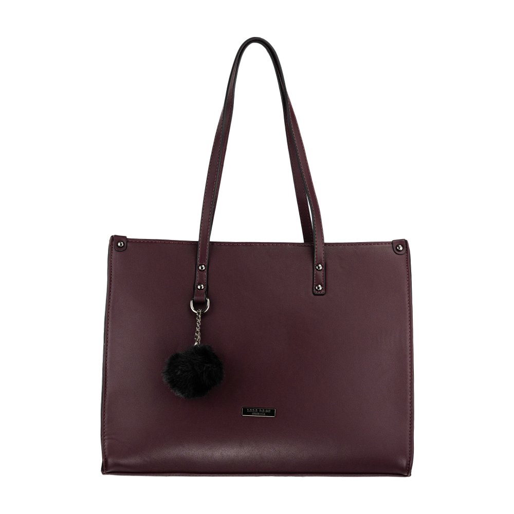 SARAH dámska koženková kabelka Bordová