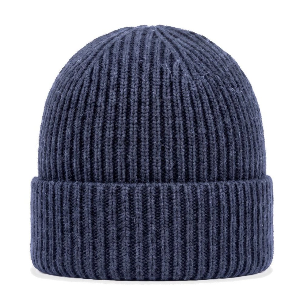 PLETENÁ REBROVANÁ ČIAPKA - UNISEX Modrá