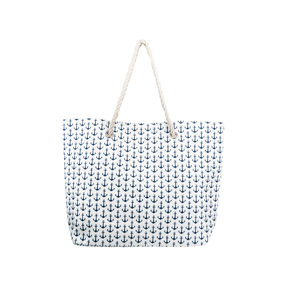 PLÁŽOVÁ TAŠKA Modrá/Biela