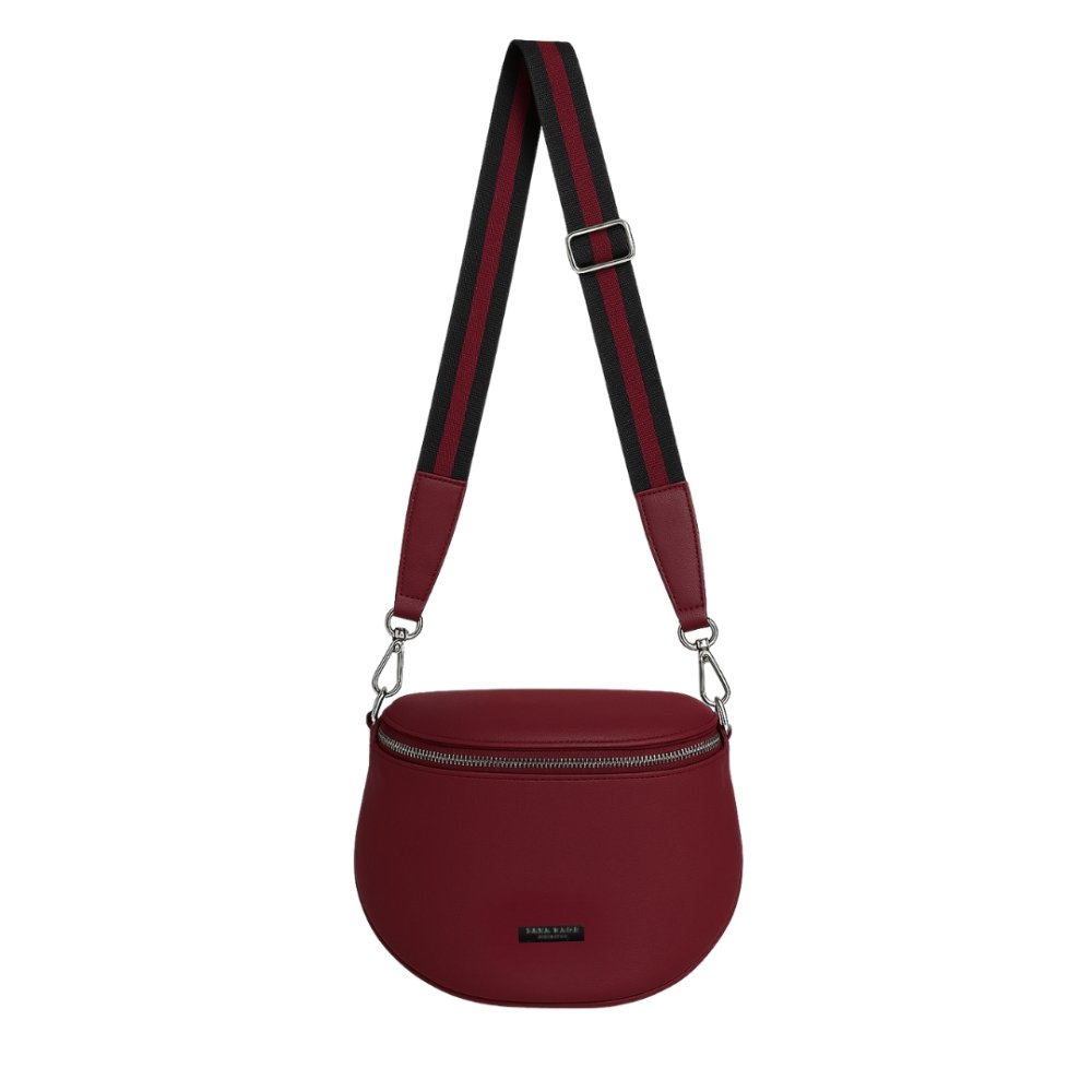 Lara Bags DIANA dámska crossbody koženková kabelka Bordová