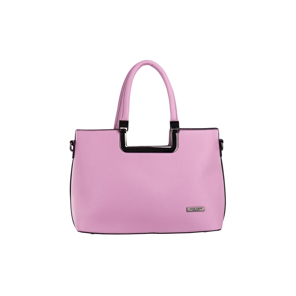 Lara Bags CLAIRE dámska koženková kabelka Fialová