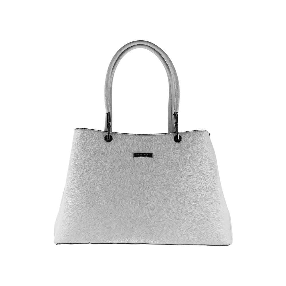 KORA dámska koženková kabelka Sivá