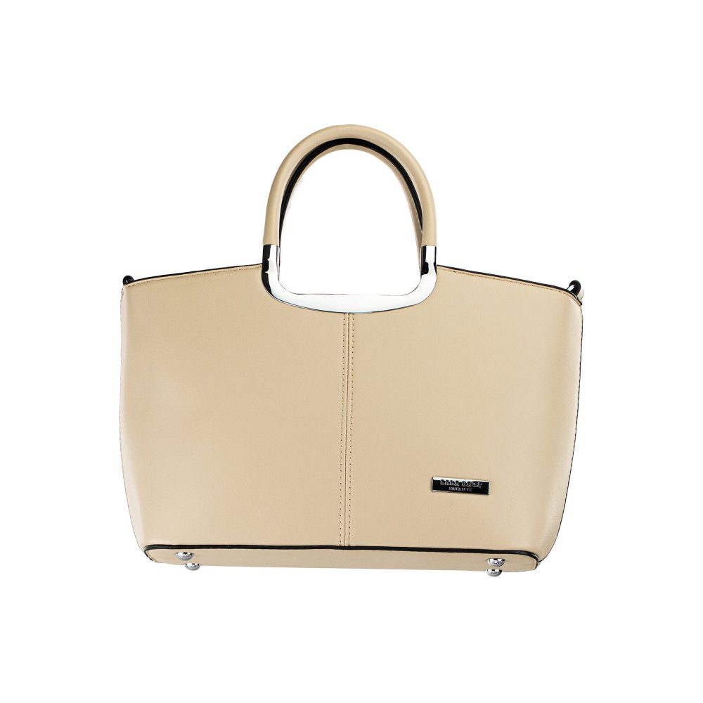 Lara Bags NICOLE dámska koženková kabelka taupe