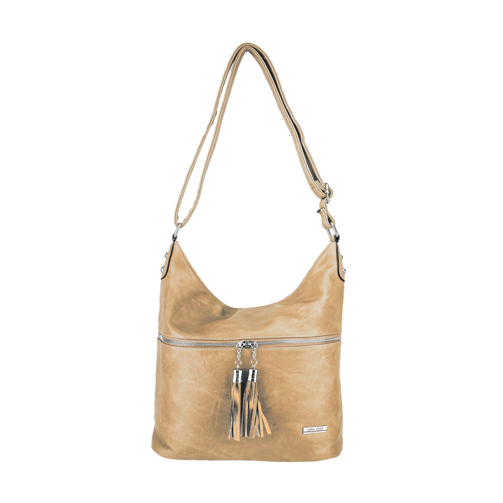 ZOE dámska crossbody koženková kabelka Khaki