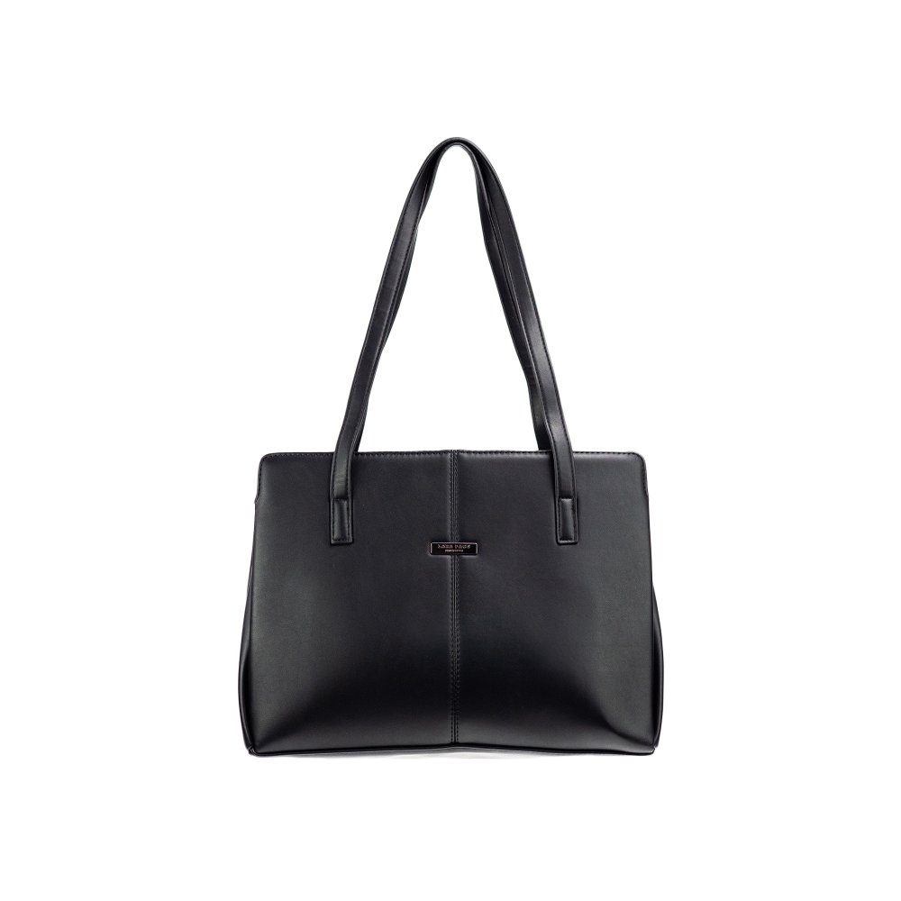 ZARA dámska koženková kabelka Čierna