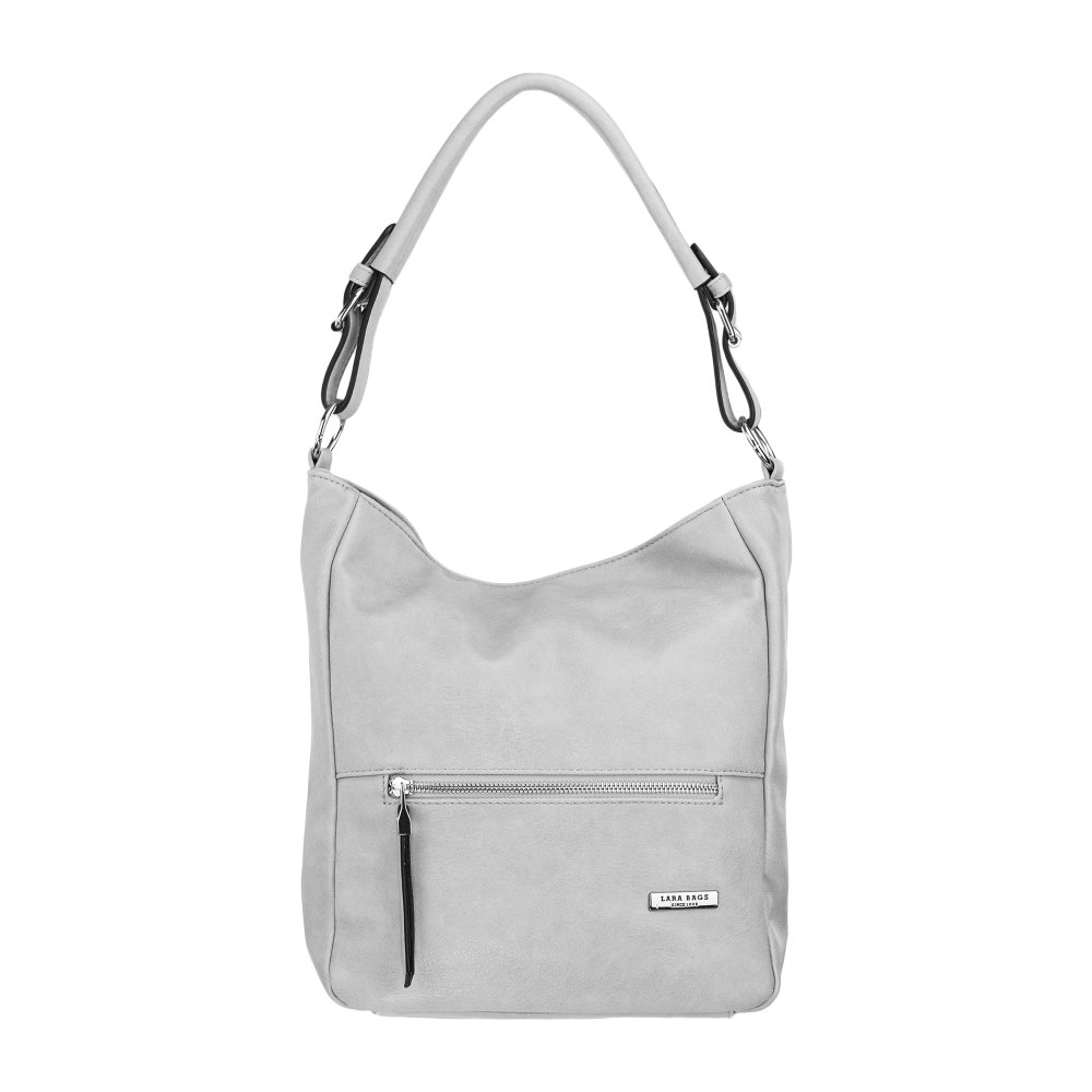 RUBY dámska koženková kabelka Sivá