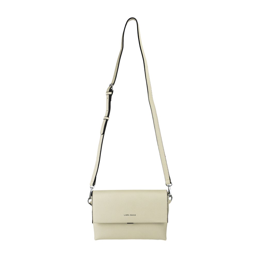 BLANKA dámska crossbody koženková kabelka svetlo béžová