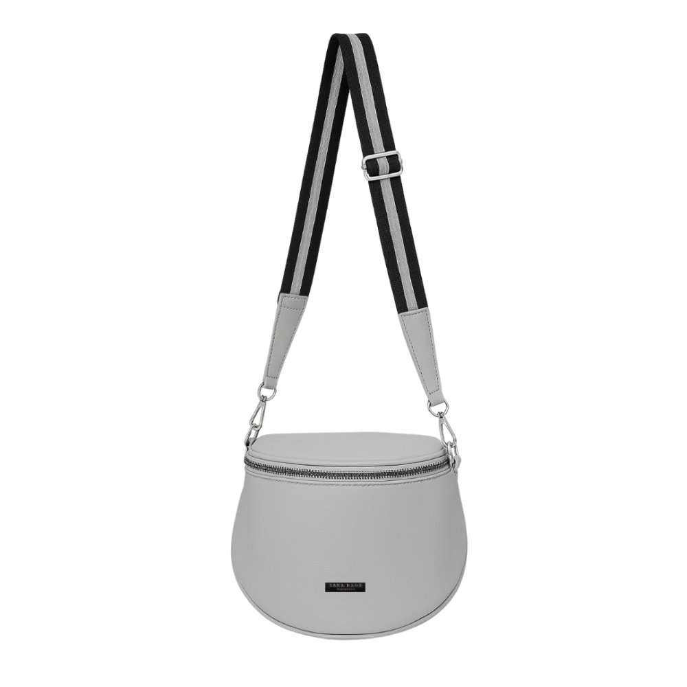 Lara Bags DIANA dámska crossbody koženková kabelka Sivá