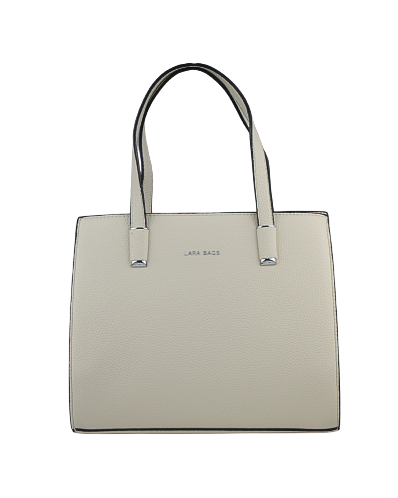 KLARISA dámska koženková kabelka svetlo béžová