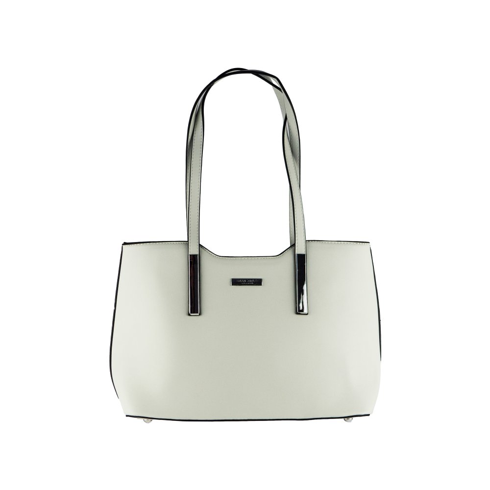 Lara Bags SOFIA dámska koženková kabelka Sivá