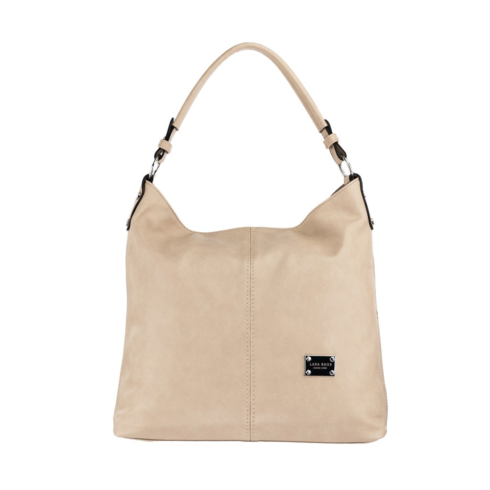 LEXI dámska koženková kabelka tmavo béžová