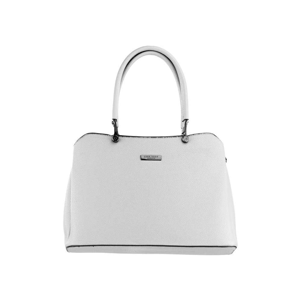 AILA dámska koženková kabelka Sivá