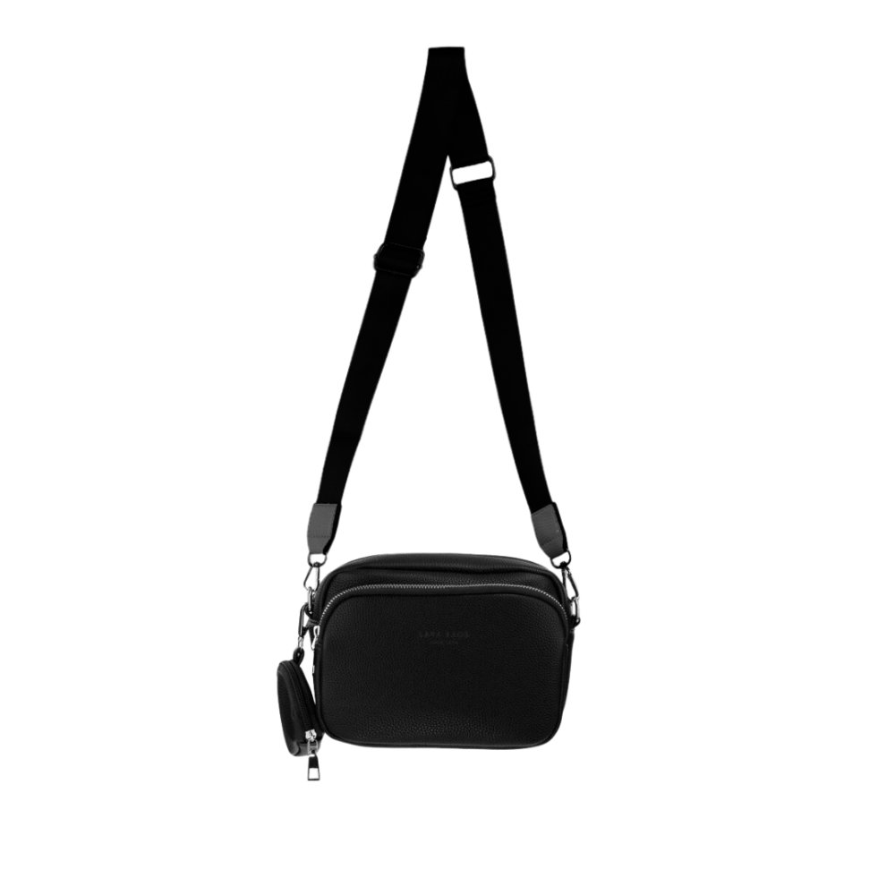 CHLOE dámska crossbody koženková kabelka Čierna