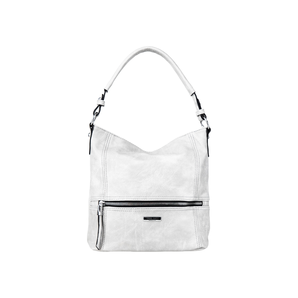 WANDA dámska koženková kabelka Sivá