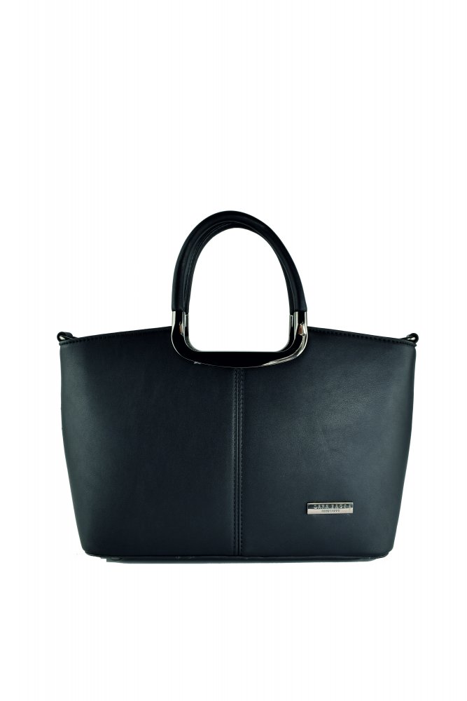 Lara Bags NICOLE dámska koženková kabelka Čierna