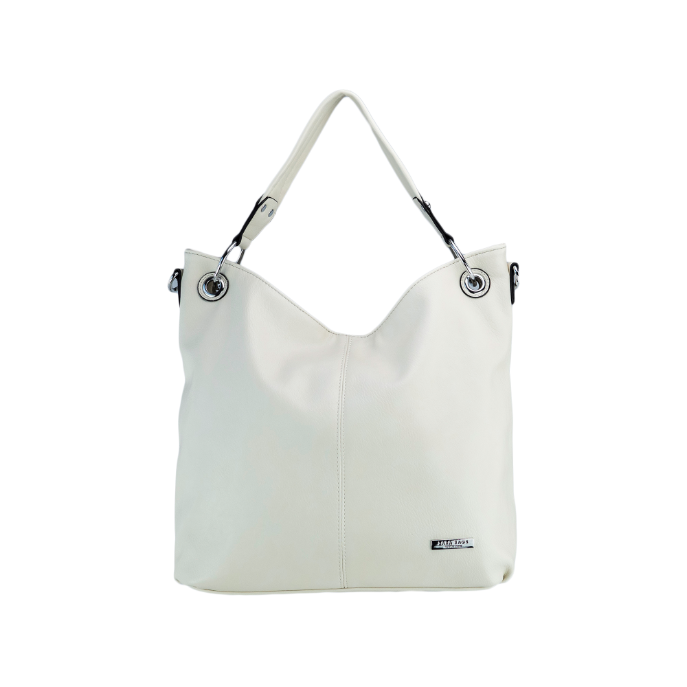 Lara Bags AMY dámska koženková kabelka Béžová