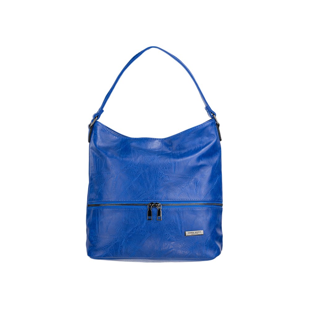 Lara Bags VIVIAN dámska koženková kabelka Modrá