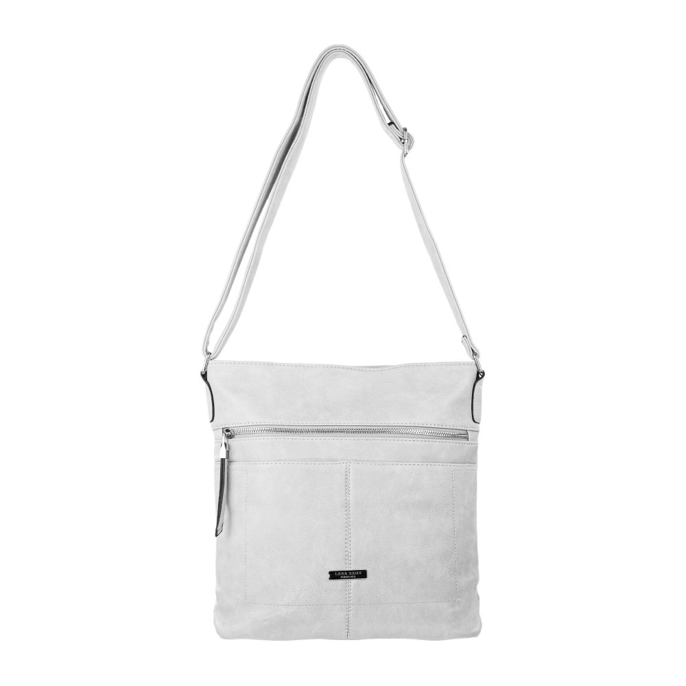 KIARA dámska crossbody koženková kabelka Sivá