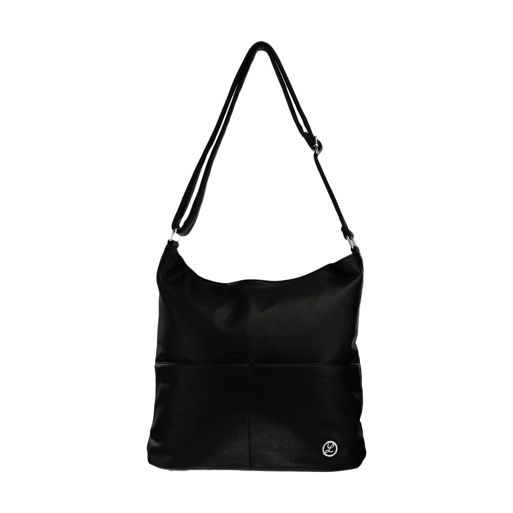 AGNES dámska koženková kabelka Čierna