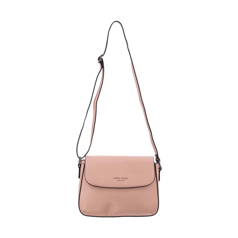 NELA dámska crossbody koženková kabelka Tmavoružová