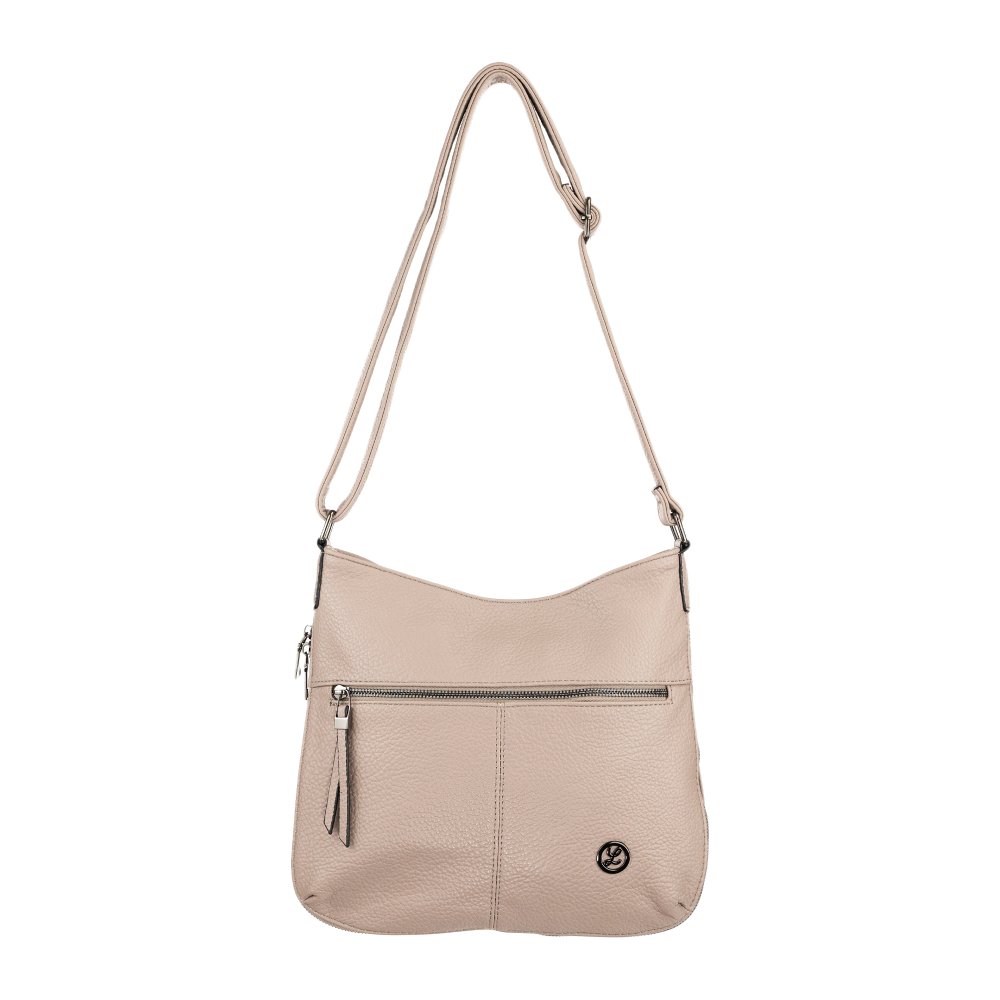 ZITA dámska crossbody koženková kabelka taupe