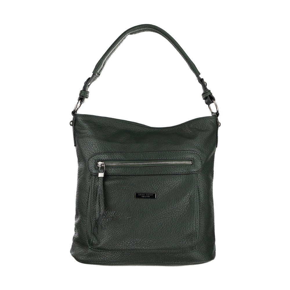 IRIS dámska koženková kabelka Tmavo zelená