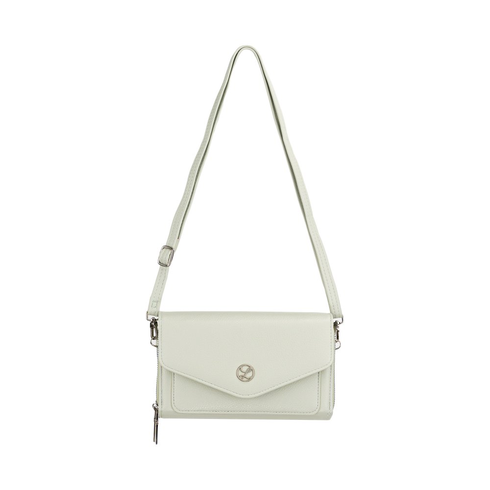 Dámska crossbody koženková kabelka Svetlo zelená