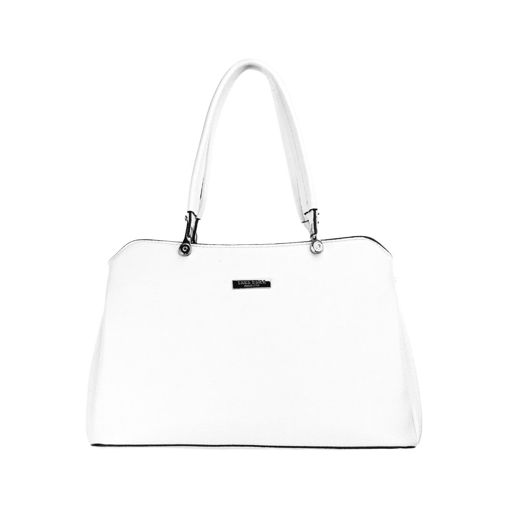 AILA dámska koženková kabelka Biela