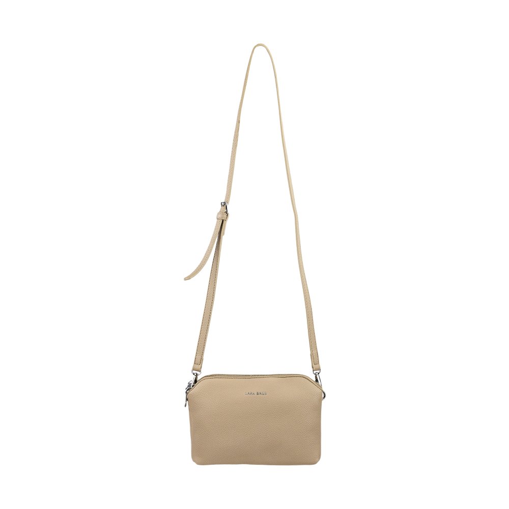 ANGIE dámska crossbody koženková kabelka taupe