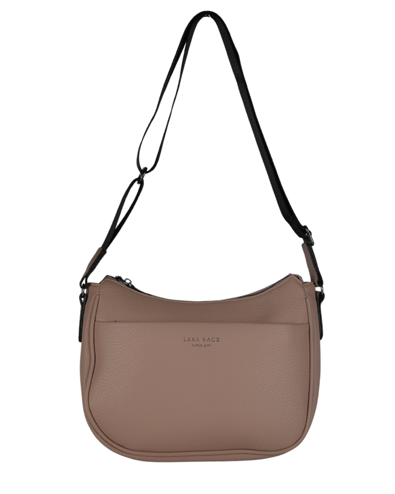 VIKTÓRIA dámska crossbody koženková kabelka Tmavoružová