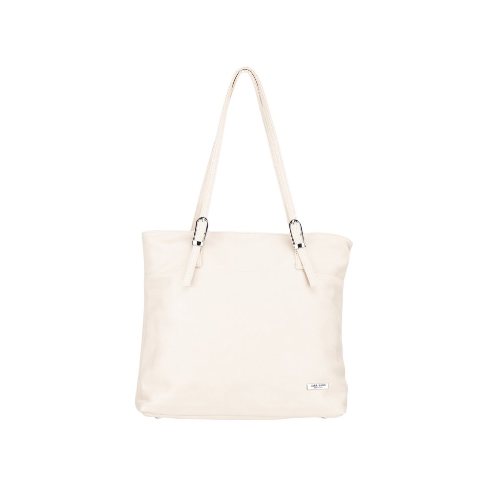 ELLA dámska koženková kabelka Béžová