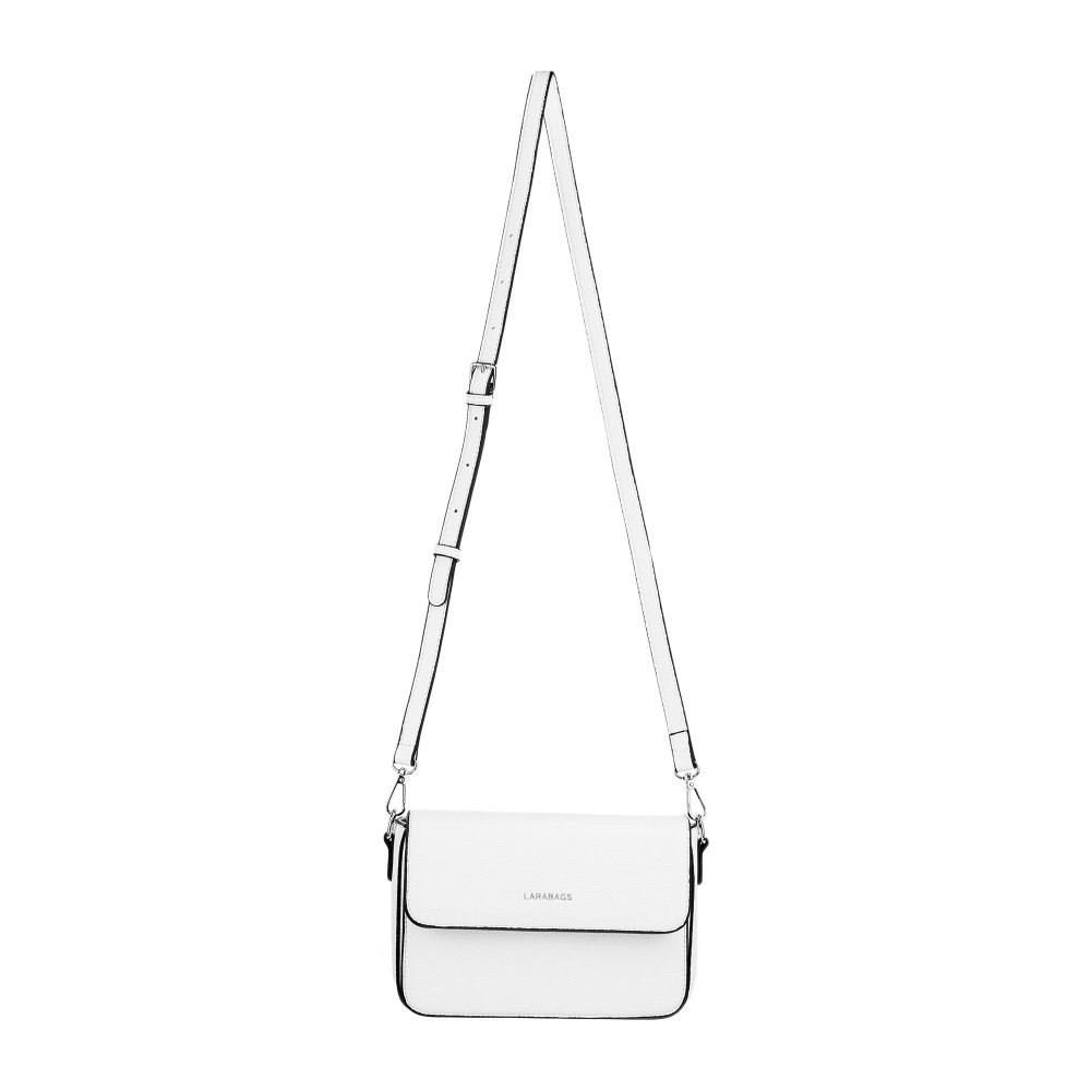 CINDY dámska crossbody koženková kabelka Biela