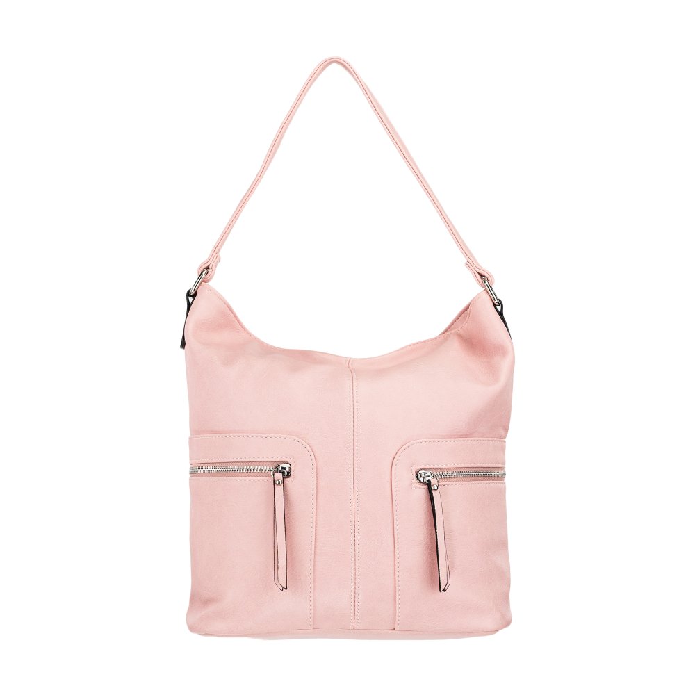 Lara Bags TESSA dámska koženková kabelka Ružová