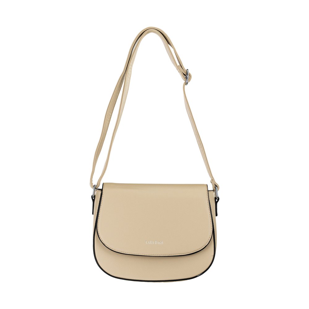 PAOLA dámska crossbody koženková kabelka taupe