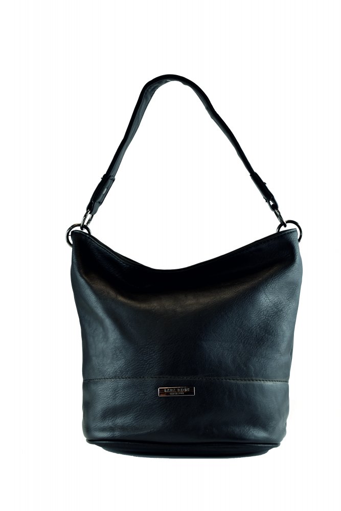 EMMA dámska koženková kabelka Čierna