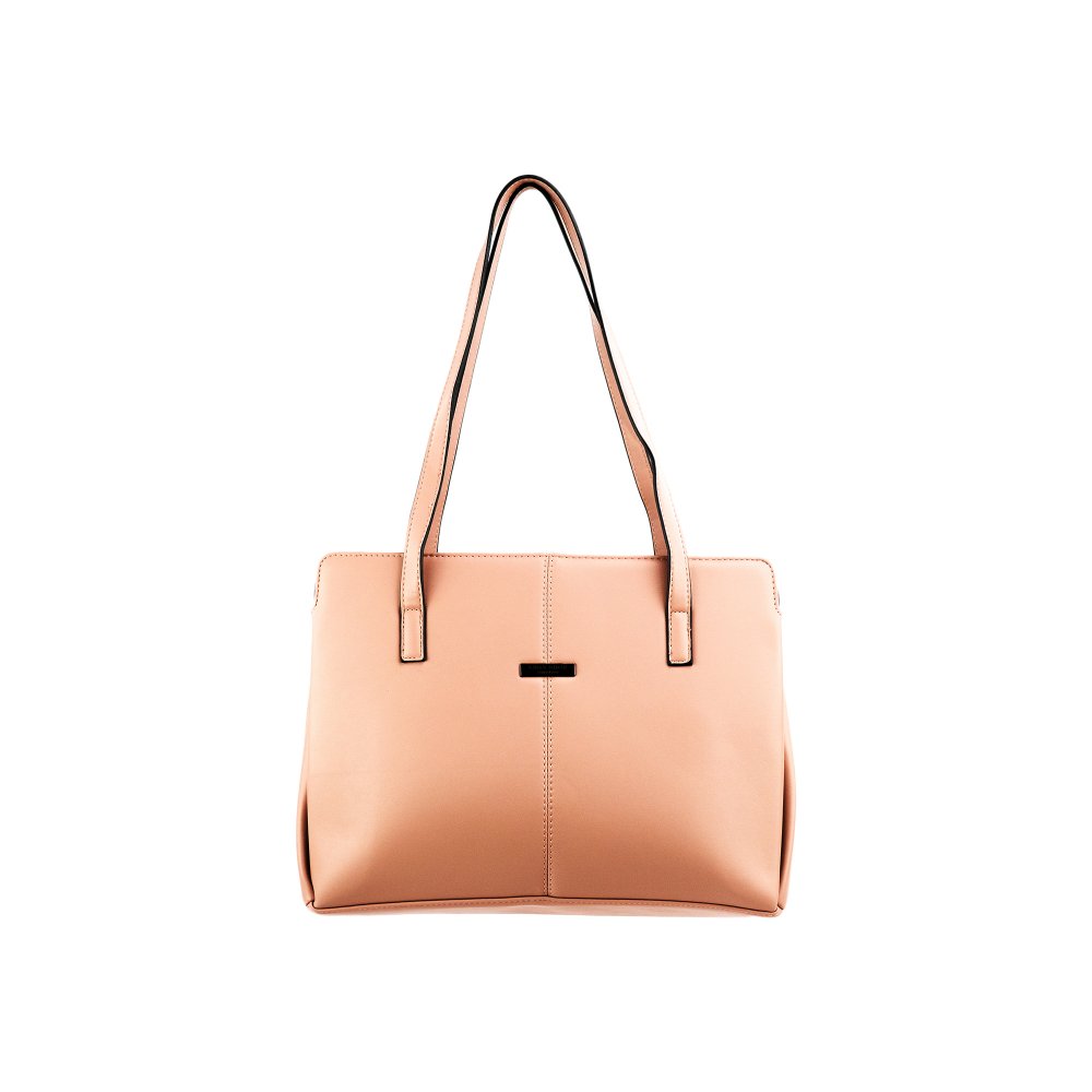 ZARA dámska koženková kabelka Tmavoružová