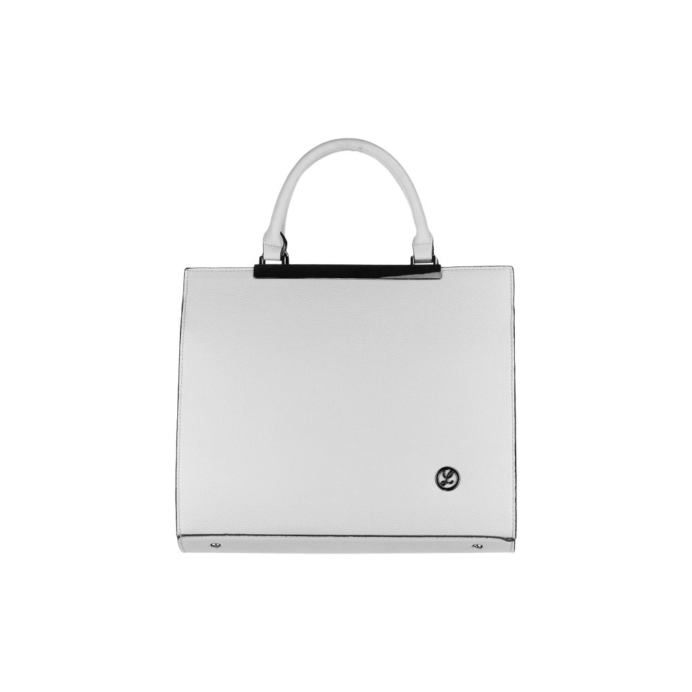 CARLA dámska koženková kabelka Sivá