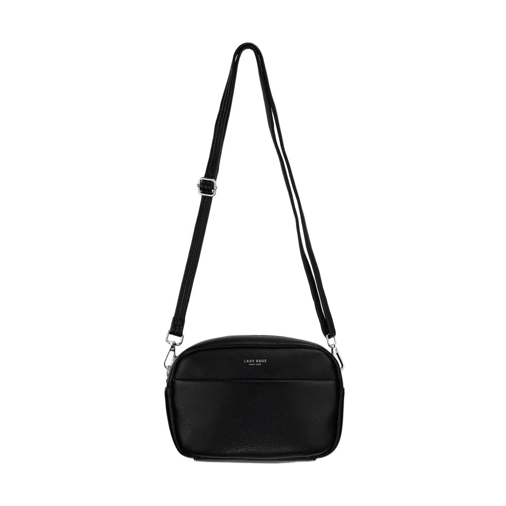 Dámska crossbody koženková kabelka Čierna