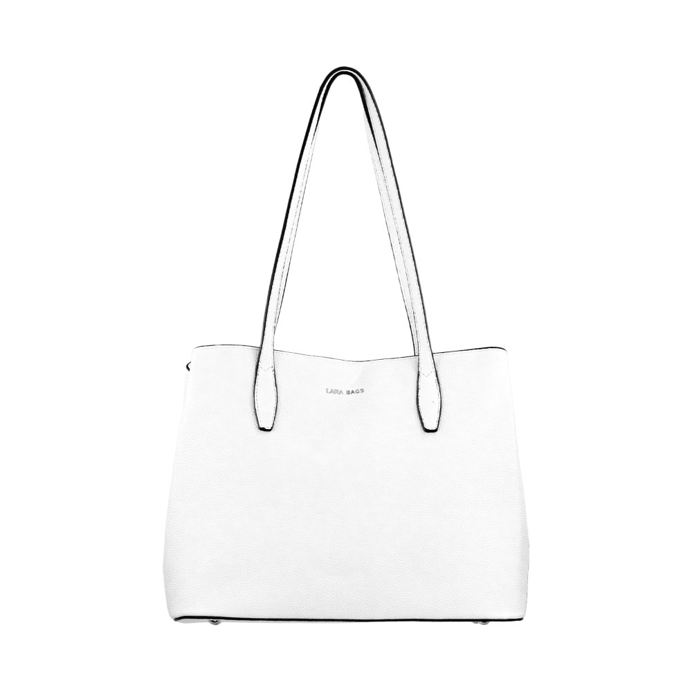 PETRA dámska koženková kabelka Biela