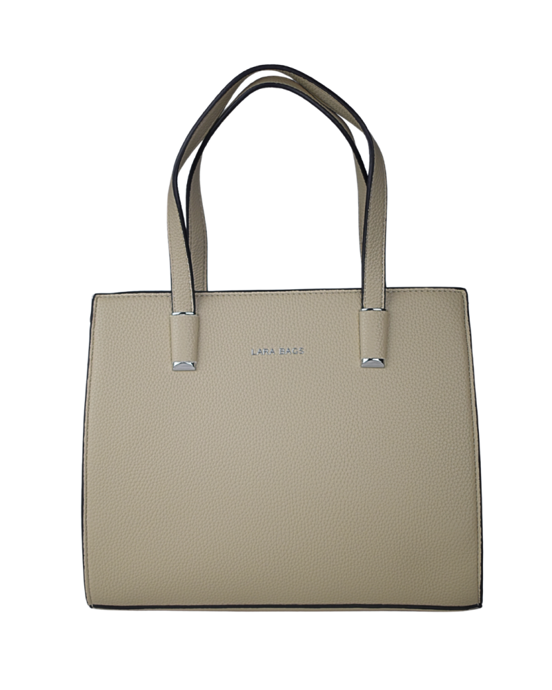 KLARISA dámska koženková kabelka taupe