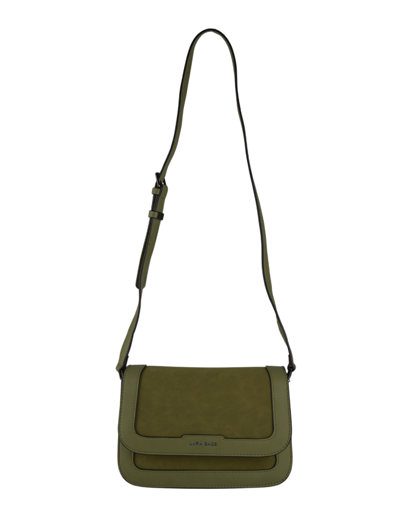BETTY dámska crossbody koženková kabelka olivová