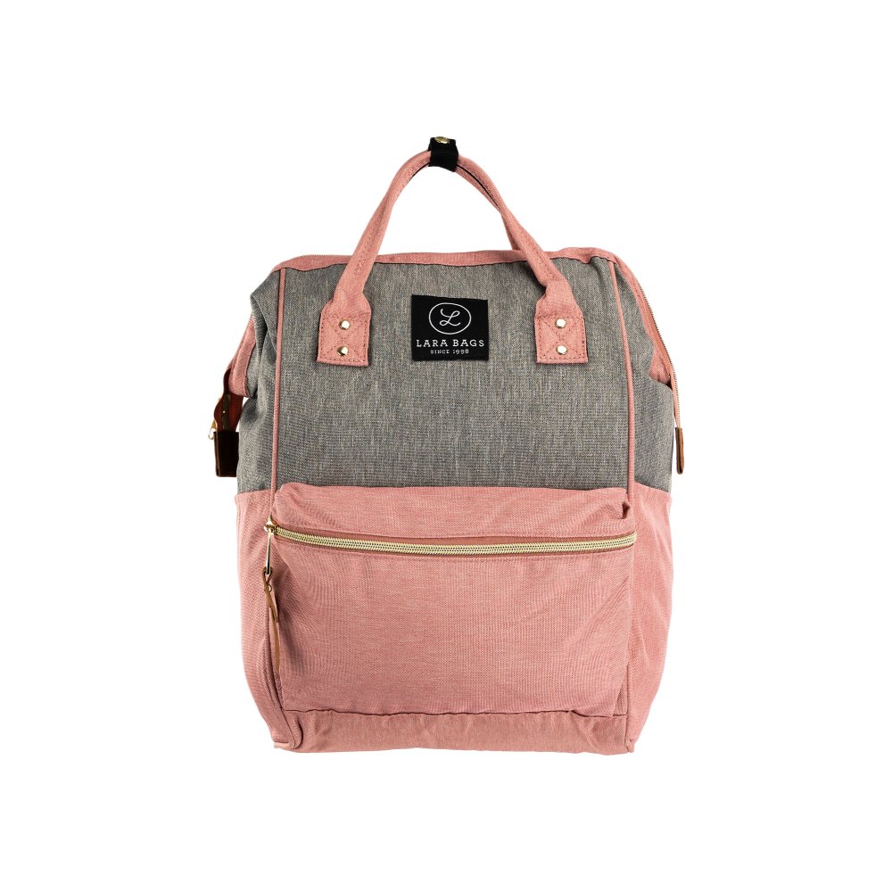 LÁTKOVÝ BATOH ružová/sivá