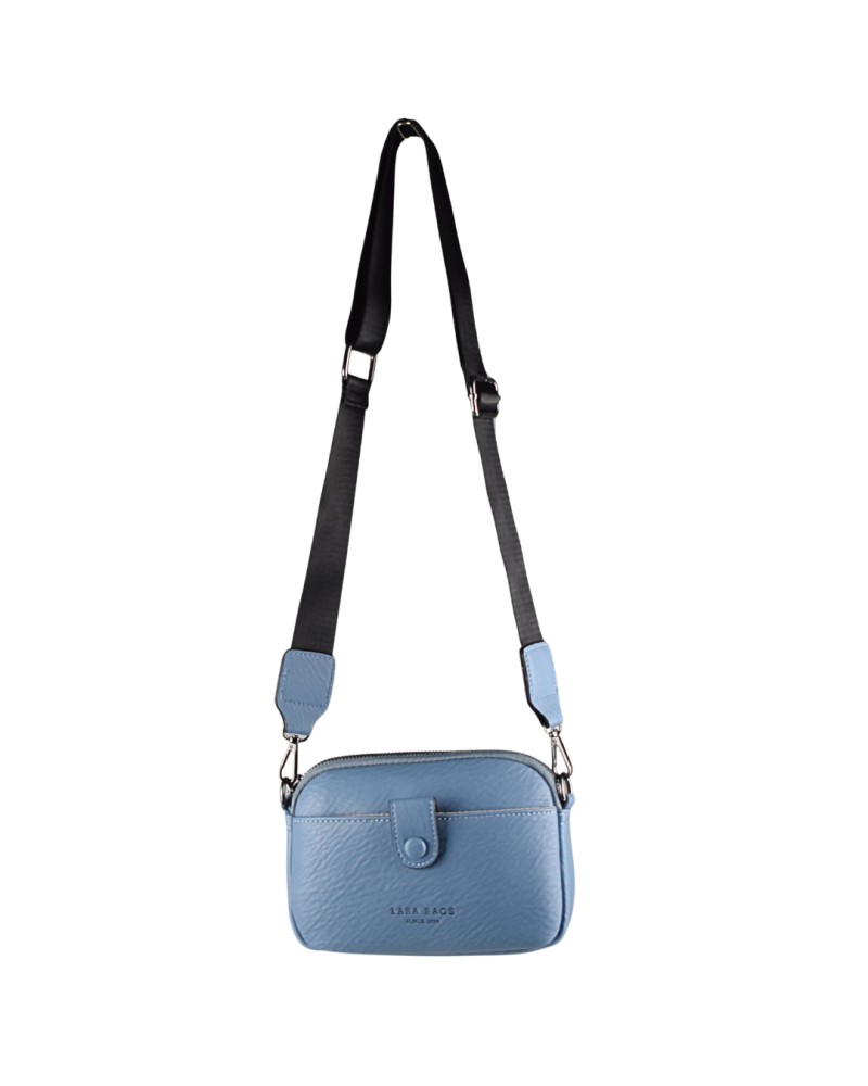 CLARRY dámska crossbody koženková kabelka Svetlomodrá