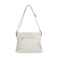 TAYLOR sivá/biela dámska crossbody koženková kabelka