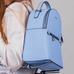 MEGAN svetlo modrý dámsky koženkový batoh