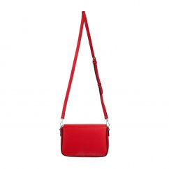 CINDY červená dámska crossbody koženková kabelka