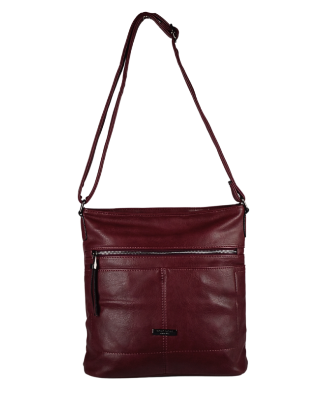 KIARA dámska crossbody koženková kabelka - Farba: Sivá