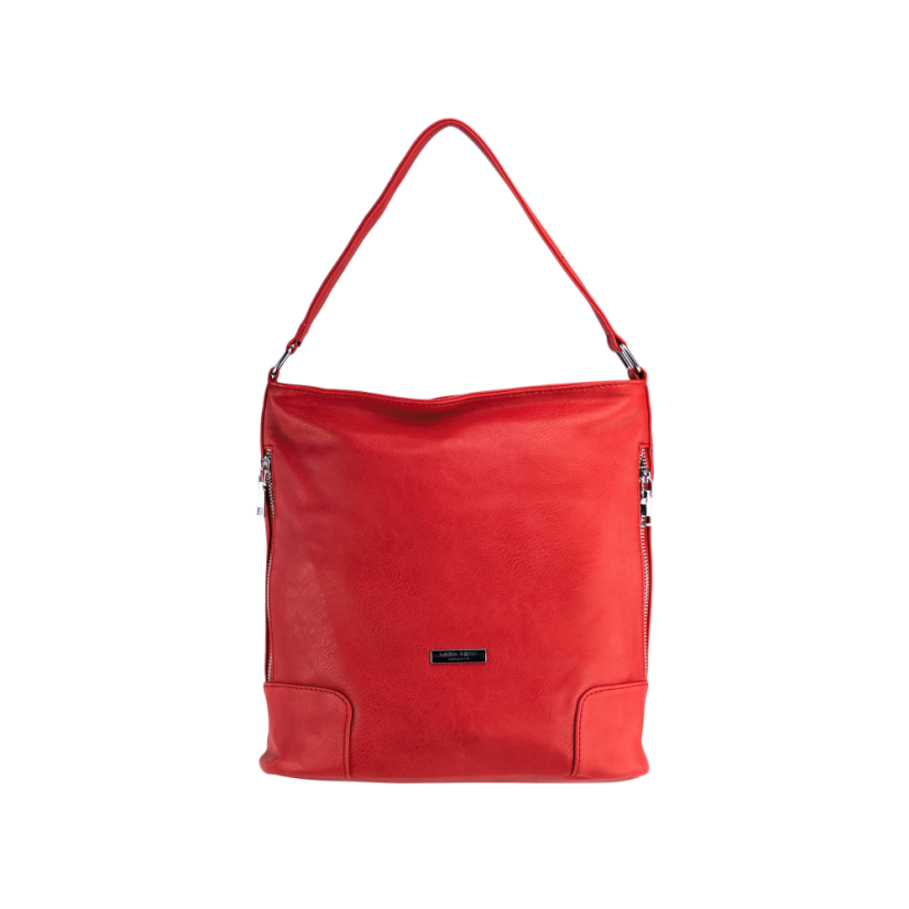 EMILY dámska koženková kabelka - Farba: tmavo béžová