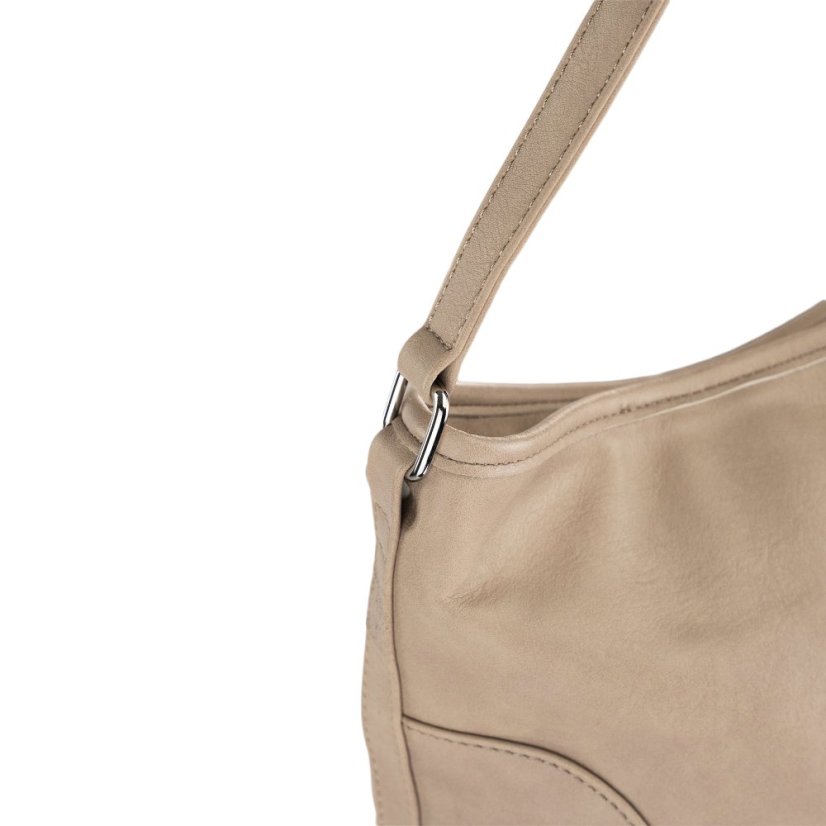 EMILY dámska koženková kabelka - Farba: tmavo béžová